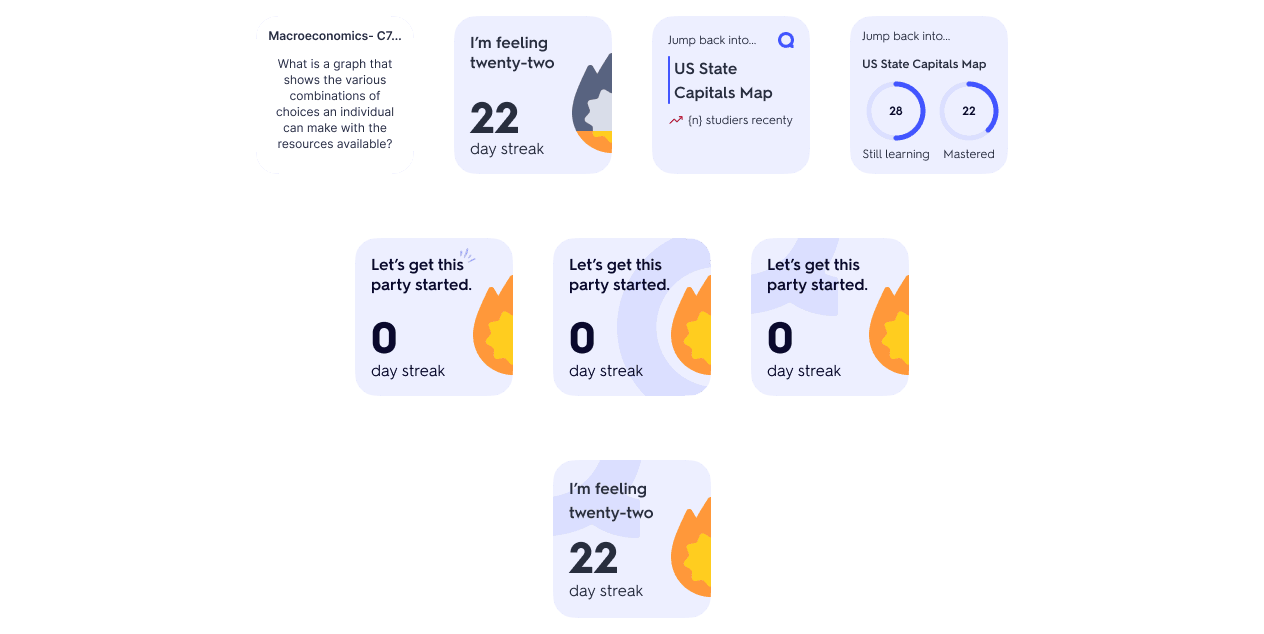 Early widget iterations